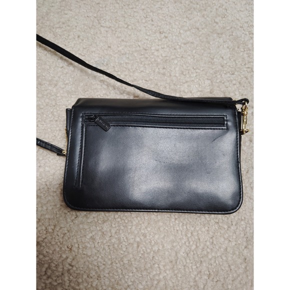 Buxton Women's Crossbody Genuine Leather Shoulder Wallet Small Purse Black - Picture 5 of 5